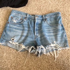 Levi Light 501 Denim Jean Shorts